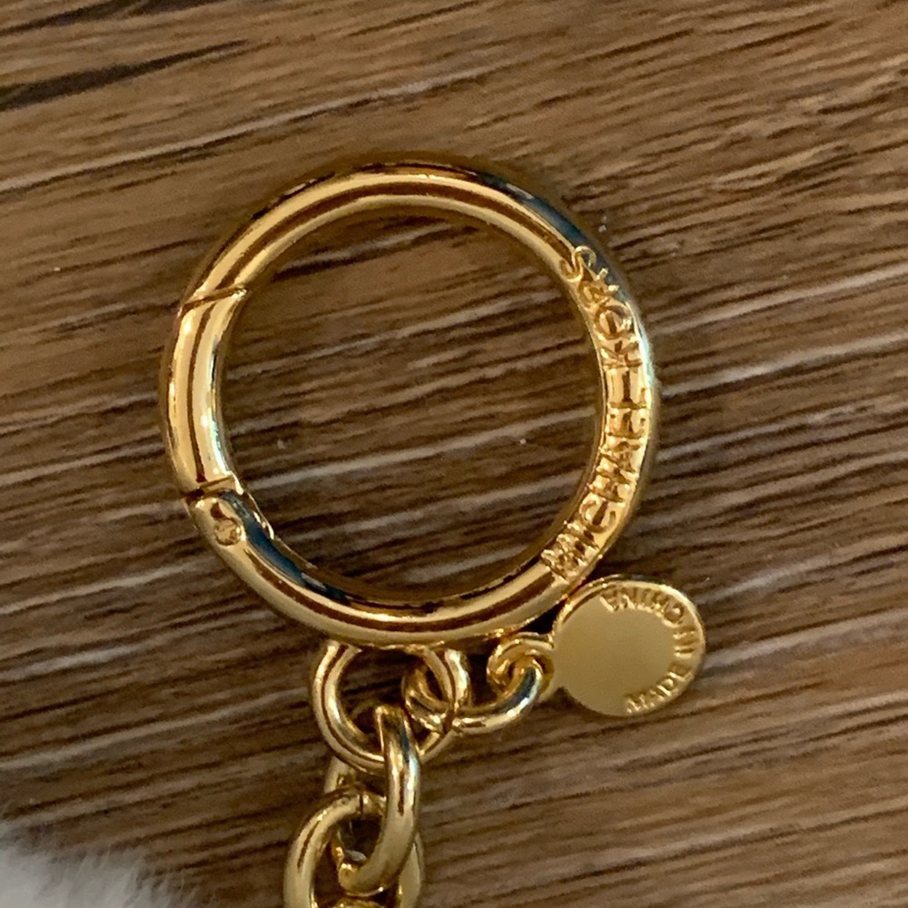 NEW Michael Kors teddy bear rabbit fur keychain - Picture 3 of 3
